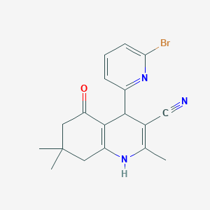 4-(6-Bromo-2-pyridinyl)-2,7,7-trimethyl-5-oxo-1,4,5,6,7,8-hexahydro-3-quinolinecarbonitrile