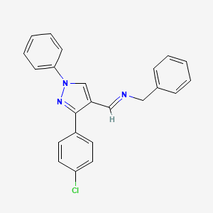 benzyl({[3-(4-chlorophenyl)-1-phenyl-1H-pyrazol-4-yl]methylidene})amine