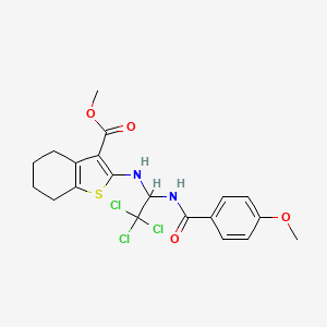 Methyl 2-({2,2,2-trichloro-1-[(4-methoxybenzoyl)amino]ethyl}amino)-4,5,6,7-tetrahydro-1-benzothiophene-3-carboxylate