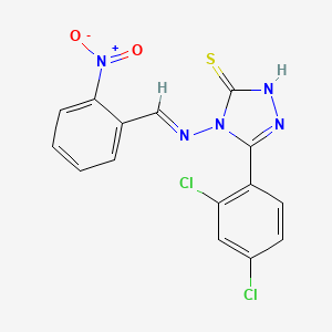 5-(2,4-dichlorophenyl)-4-{[(E)-(2-nitrophenyl)methylidene]amino}-2,4-dihydro-3H-1,2,4-triazole-3-thione