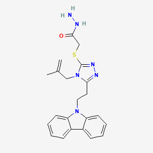 2-{[5-[2-(9H-carbazol-9-yl)ethyl]-4-(2-methyl-2-propenyl)-4H-1,2,4-triazol-3-yl]thio}acetohydrazide