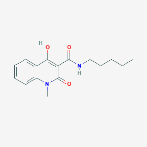 molecular formula C16H20N2O3 B11995957 4-hydroxy-1-methyl-2-oxo-N-pentyl-1,2-dihydroquinoline-3-carboxamide 