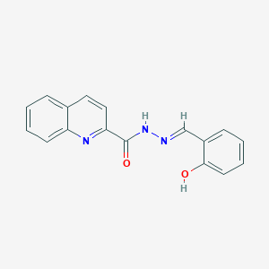 molecular formula C17H13N3O2 B11995973 N'-[(E)-(2-hydroxyphenyl)methylidene]-2-quinolinecarbohydrazide 