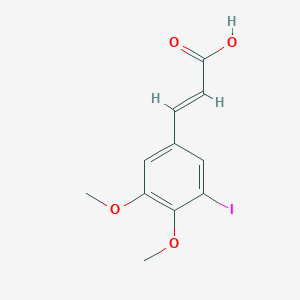 molecular formula C11H11IO4 B11996001 3-(3-Iodo-4,5-dimethoxy-phenyl)-acrylic acid 