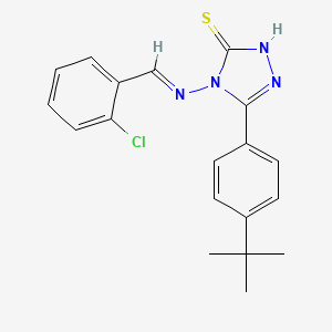 5-(4-tert-butylphenyl)-4-{[(E)-(2-chlorophenyl)methylidene]amino}-2,4-dihydro-3H-1,2,4-triazole-3-thione