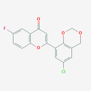 2-(6-chloro-2,4-dihydro-1,3-benzodioxin-8-yl)-6-fluoro-4H-chromen-4-one