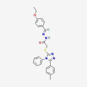 N'-[(E)-(4-ethoxyphenyl)methylidene]-2-{[5-(4-methylphenyl)-4-phenyl-4H-1,2,4-triazol-3-yl]sulfanyl}acetohydrazide