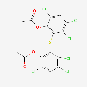 molecular formula C16H8Cl6O4S B11996086 2-{[2-(Acetyloxy)-3,5,6-trichlorophenyl]thio}-3,4,6-trichlorophenyl acetate 