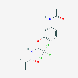 N-{1-[3-(acetylamino)phenoxy]-2,2,2-trichloroethyl}-2-methylpropanamide