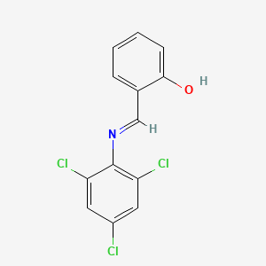 molecular formula C13H8Cl3NO B11996210 2-((2,4,6-Trichloro-phenylimino)-methyl)-phenol CAS No. 20771-83-9