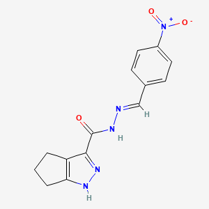 N'-[(E)-(4-nitrophenyl)methylidene]-1,4,5,6-tetrahydrocyclopenta[c]pyrazole-3-carbohydrazide