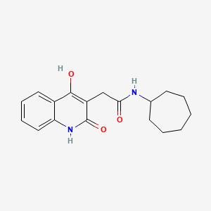 N-cycloheptyl-2-(4-hydroxy-2-oxo-1,2-dihydroquinolin-3-yl)acetamide