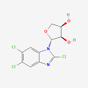 molecular formula C11H9Cl3N2O3 B1199630 2,5,6-Trichloro-1-(beta-D-erythrofuranosyl)benzimidazole 