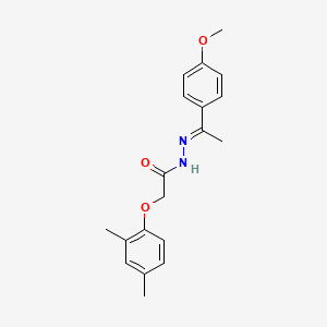 2-(2,4-dimethylphenoxy)-N'-[(1E)-1-(4-methoxyphenyl)ethylidene]acetohydrazide