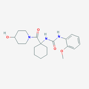 molecular formula C20H29N3O4 B1199635 1-[1-[(4-羟基-1-哌啶基)-氧甲基]环己基]-3-(2-甲氧基苯基)脲 
