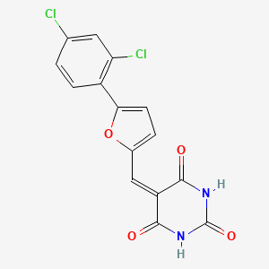 5-{[5-(2,4-dichlorophenyl)furan-2-yl]methylidene}pyrimidine-2,4,6(1H,3H,5H)-trione