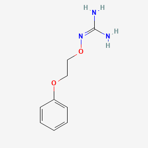 molecular formula C9H13N3O2 B11996381 Guanidine, (2-phenoxyethoxy)- CAS No. 714-20-5