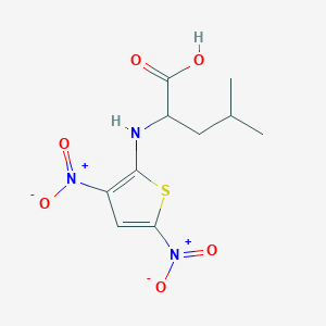 2-[(3,5-Dinitrothiophen-2-yl)amino]-4-methylpentanoic acid