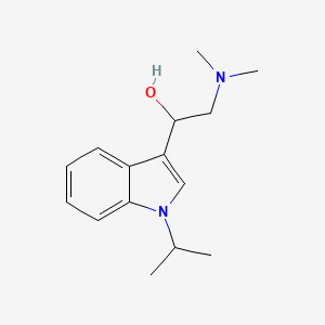 molecular formula C15H22N2O B11996474 alpha-((Dimethylamino)methyl)-1-isopropylindole-3-methanol CAS No. 5135-82-0