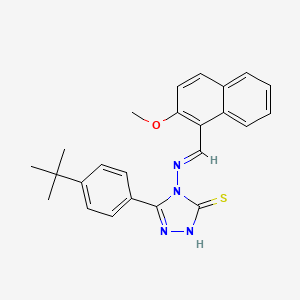 5-(4-tert-butylphenyl)-4-{[(E)-(2-methoxynaphthalen-1-yl)methylidene]amino}-4H-1,2,4-triazole-3-thiol