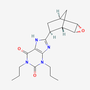 molecular formula C18H24N4O3 B1199655 1,3-Dipropyl-8-[(1S,3S,4S)-5beta,6beta-epoxybicyclo[2.2.1]heptane-3alpha-yl]-7H-purine-2,6(1H,3H)-dione 