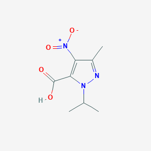 molecular formula C8H11N3O4 B11996561 1-isopropyl-3-methyl-4-nitro-1H-pyrazole-5-carboxylic acid 