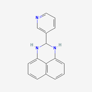 molecular formula C16H13N3 B11996617 2-Pyridin-3-yl-2,3-dihydro-1H-perimidine CAS No. 6584-41-4