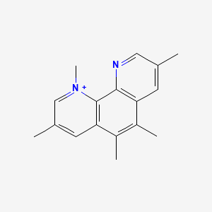 molecular formula C17H19N2+ B1199666 3,5,6,8-Tetramethyl-N-Methyl Phenanthrolinium CAS No. 55247-91-1