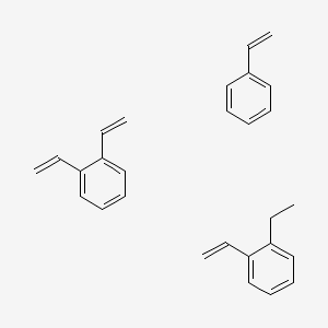 molecular formula C28H30 B1199670 Benzene, diethenyl-, polymer with ethenylbenzene and ethenylethylbenzene CAS No. 68584-06-5