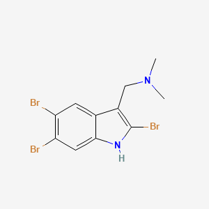 molecular formula C11H11Br3N2 B1199674 2,5,6-Tribromogramine CAS No. 150462-38-7