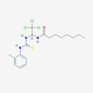 N-{2,2,2-trichloro-1-[(2-toluidinocarbothioyl)amino]ethyl}octanamide