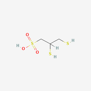 molecular formula C3H8O3S3 B1199679 2,3-Dimercapto-1-propanesulfonic acid CAS No. 74-61-3