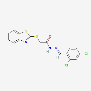 2-(1,3-benzothiazol-2-ylsulfanyl)-N'-[(E)-(2,4-dichlorophenyl)methylidene]acetohydrazide