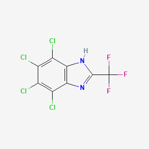 molecular formula C8HCl4F3N2 B1199689 4,5,6,7-Tetrachloro-2-trifluoromethylbenzimidazole CAS No. 2338-29-6