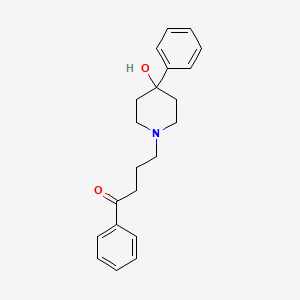 molecular formula C21H25NO2 B11996902 4-(4-Hydroxy-4-phenyl-1-piperidinyl)-1-phenyl-1-butanone CAS No. 14862-80-7