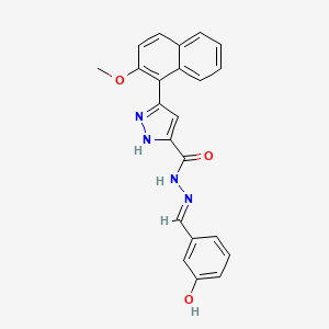 N'-(3-Hydroxybenzylidene)-3-(2-methoxy-1-naphthyl)-1H-pyrazole-5-carbohydrazide