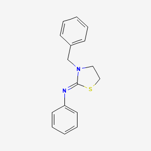 molecular formula C16H16N2S B11996948 N-(2-(3-Benzylthiazolidylidene))aniline CAS No. 63951-05-3