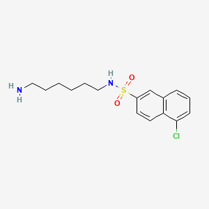 molecular formula C16H21ClN2O2S B1199695 N-(6-aminohexyl)-5-chloronaphthalene-2-sulfonamide CAS No. 84215-10-1