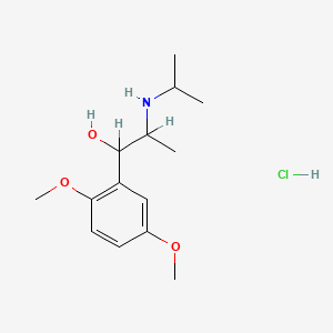 molecular formula C14H24ClNO3 B1199698 N-Isopropylmethoxamine hydrochloride CAS No. 61-15-4