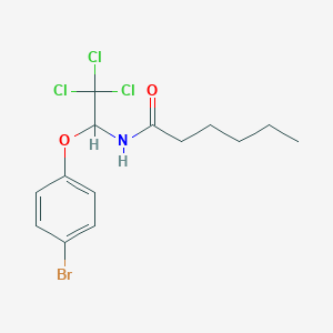 N-[1-(4-bromophenoxy)-2,2,2-trichloroethyl]hexanamide