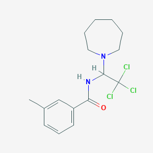 molecular formula C16H21Cl3N2O B11997017 N-[1-(azepan-1-yl)-2,2,2-trichloroethyl]-3-methylbenzamide 