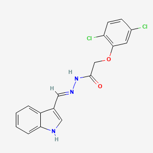 2-(2,5-dichlorophenoxy)-N'-[(E)-1H-indol-3-ylmethylidene]acetohydrazide