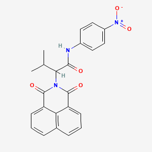 molecular formula C23H19N3O5 B11997033 2-(1,3-dioxo-1H-benzo[de]isoquinolin-2(3H)-yl)-3-methyl-N-(4-nitrophenyl)butanamide 