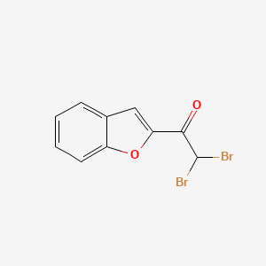 molecular formula C10H6Br2O2 B11997063 1-(2-Benzofuryl)-2,2-dibromoethanone CAS No. 1262772-95-1