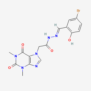 N'-[(E)-(5-bromo-2-hydroxyphenyl)methylidene]-2-(1,3-dimethyl-2,6-dioxo-1,2,3,6-tetrahydro-7H-purin-7-yl)acetohydrazide