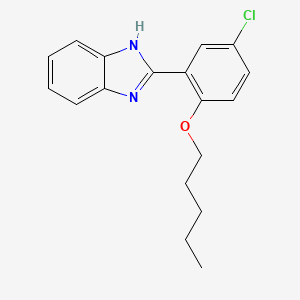 molecular formula C18H19ClN2O B11997114 1H-Benzimidazole, 2-[5-chloro-2-(pentyloxy)phenyl]- CAS No. 62871-20-9