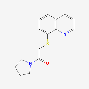 molecular formula C15H16N2OS B1199714 1-(1-Pyrrolidinyl)-2-(8-quinolinylthio)ethanone 