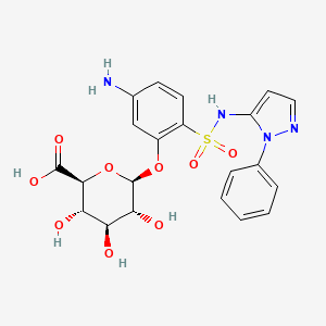 (2S,3S,4S,5R,6S)-6-[5-amino-2-[(2-phenylpyrazol-3-yl)sulfamoyl]phenoxy]-3,4,5-trihydroxyoxane-2-carboxylic acid