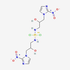 Dichloroplatinum(2+);[2-hydroxy-3-(2-nitroimidazol-1-yl)propyl]azanide