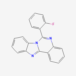 molecular formula C20H12FN3 B11997160 6-(2-Fluorophenyl)benzimidazo[1,2-c]quinazoline 